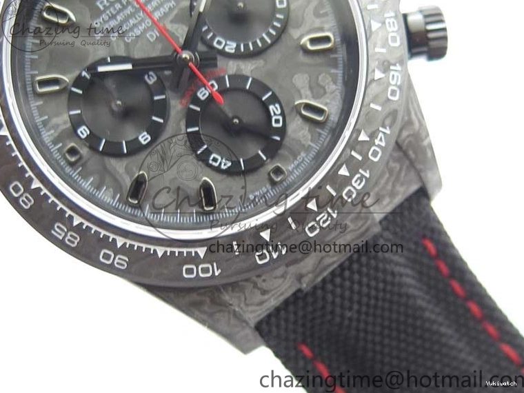 Red Carbon Daytona Carbon on Strap Hand OMF Dial Edition Nylon Black Black A4130 Best DIW 1121